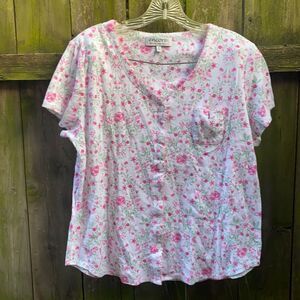 Encore floral pajama top sz. L